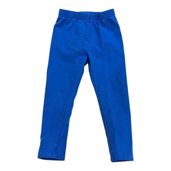 Hanna Andersson Blue Organic Cotton Leggings Pants Toddler Girls Size 90 3T - Picture 1 of 4